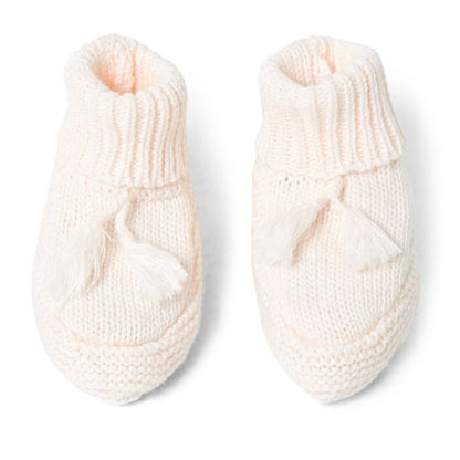 Pupa  të thurura  Rozë e zbehtë/Knitted Booties Pale pink-Tartine et chocolat